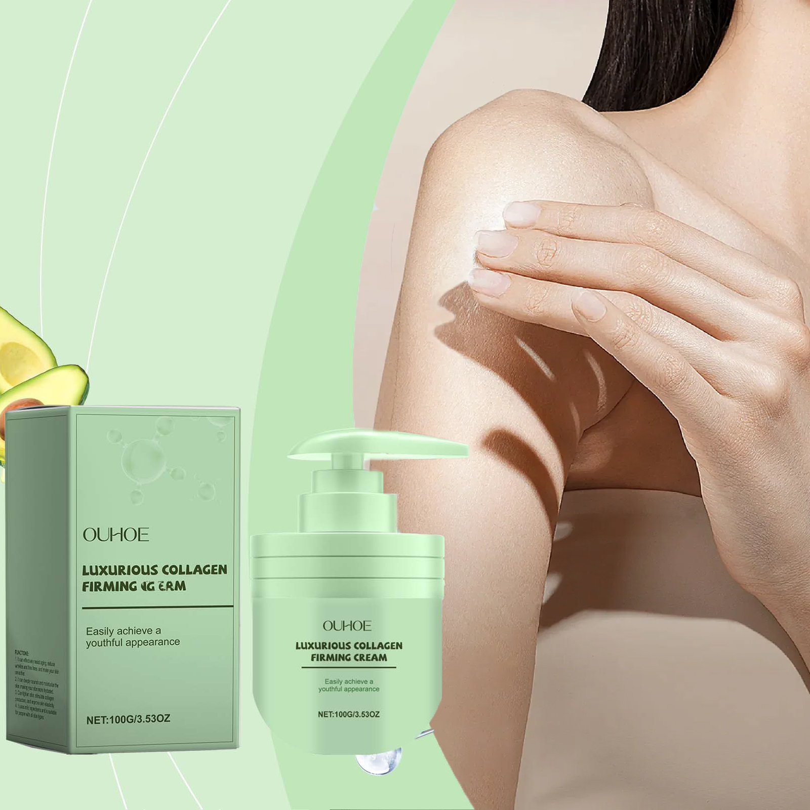 Luxury Skincare Anti Aging - 100g Collagen Peptide Cream Triple Barrier