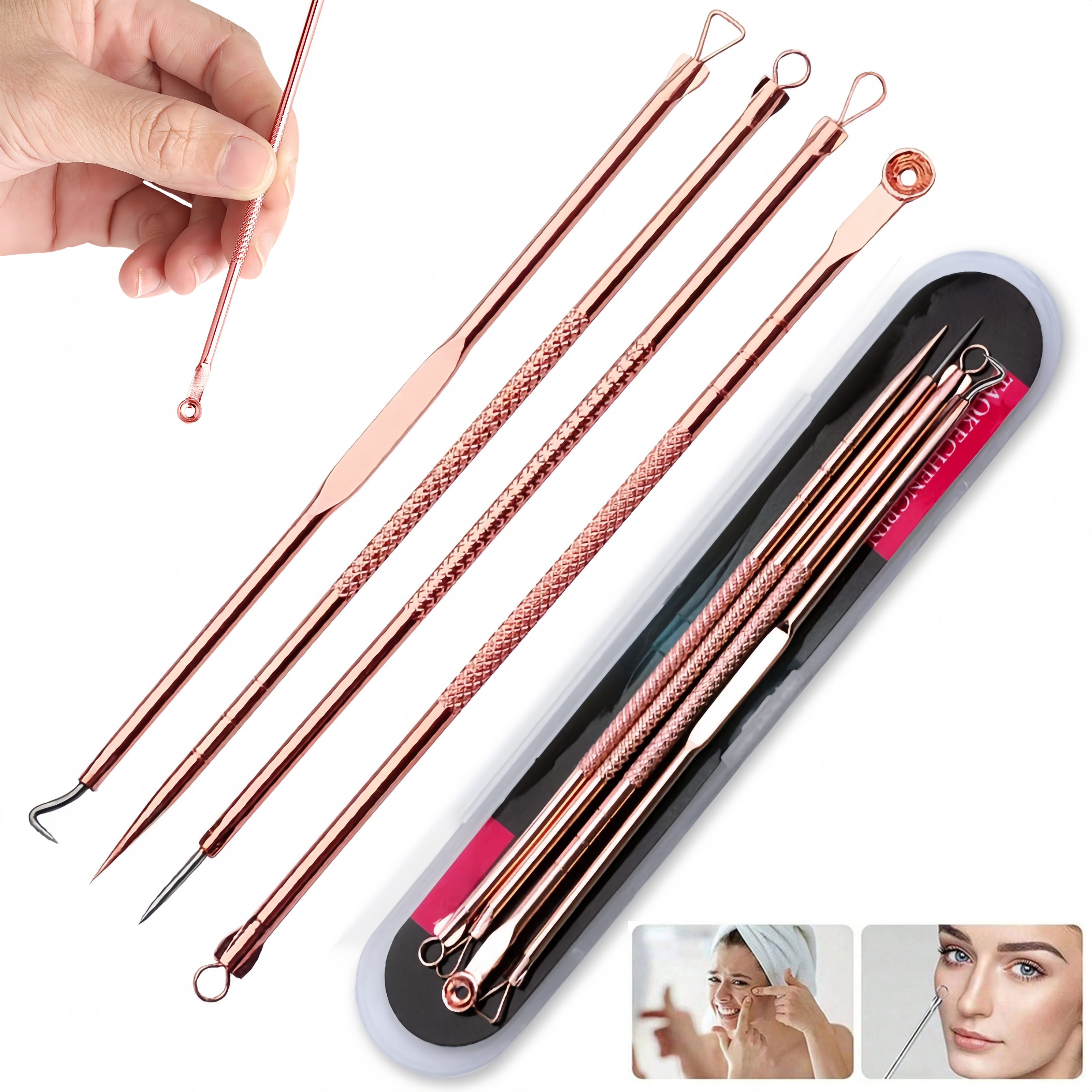 4Pcs Remover Pimple Comedone E - đánh giá và giá Luxury Skincare Acne