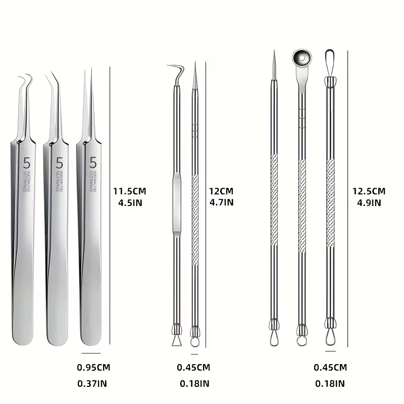 8 Pcs Blackhead Remover Kit –  - đánh giá và giá Luxury Skincare Acne