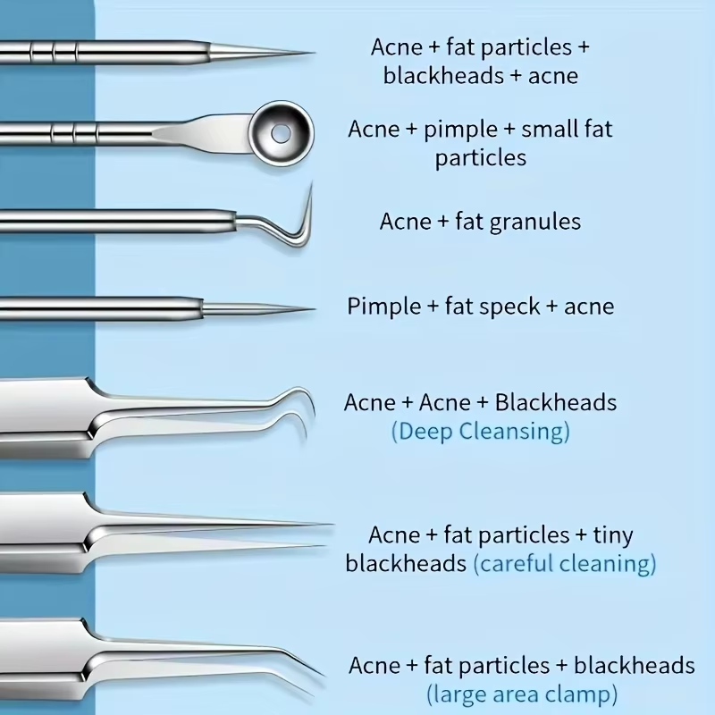 8 Pcs Blackhead Remover Kit –  - đánh giá và giá Luxury Skincare Acne