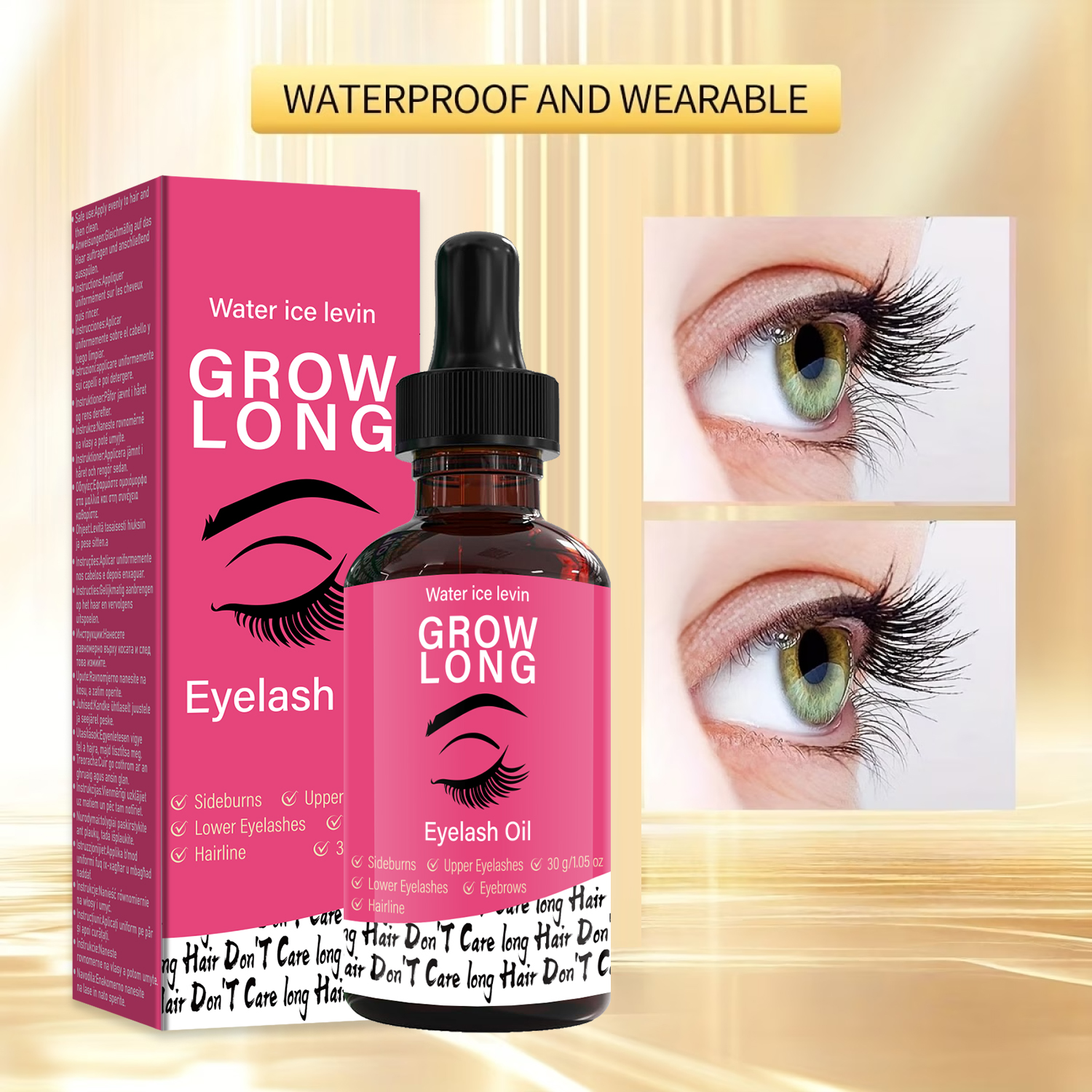 Eyelash Oil 30g with Collagen  - đánh giá và giá Growth Factor Serum