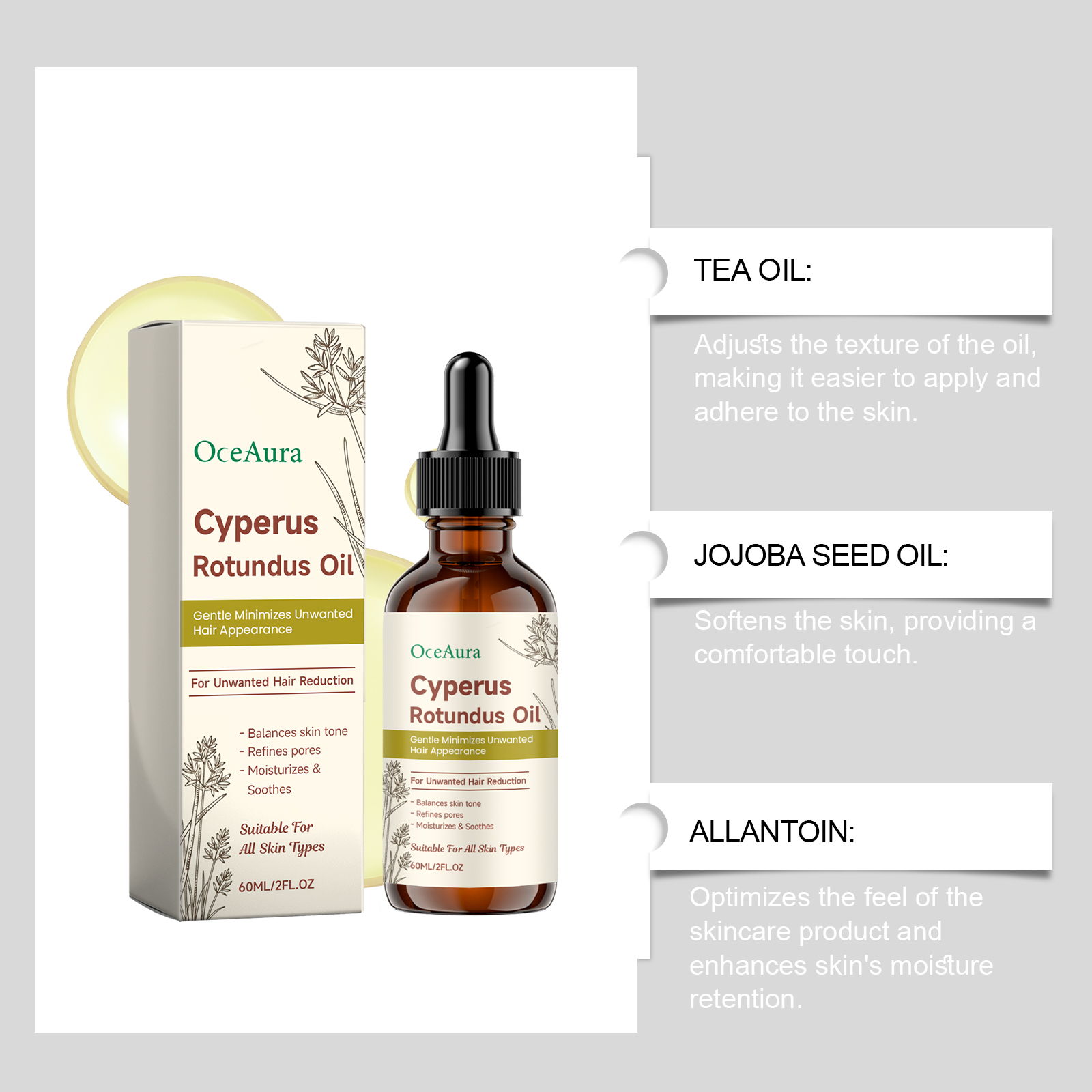 Cyperus Rotundus Hair Removal  - đánh giá và giá Growth Factor Serum