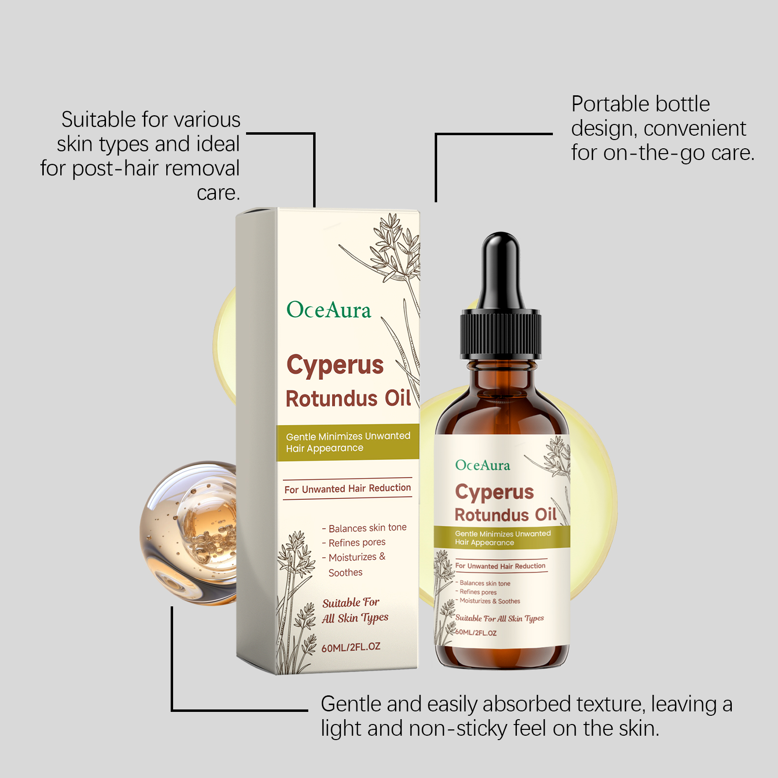 Cyperus Rotundus Hair Removal  - đánh giá và giá Growth Factor Serum