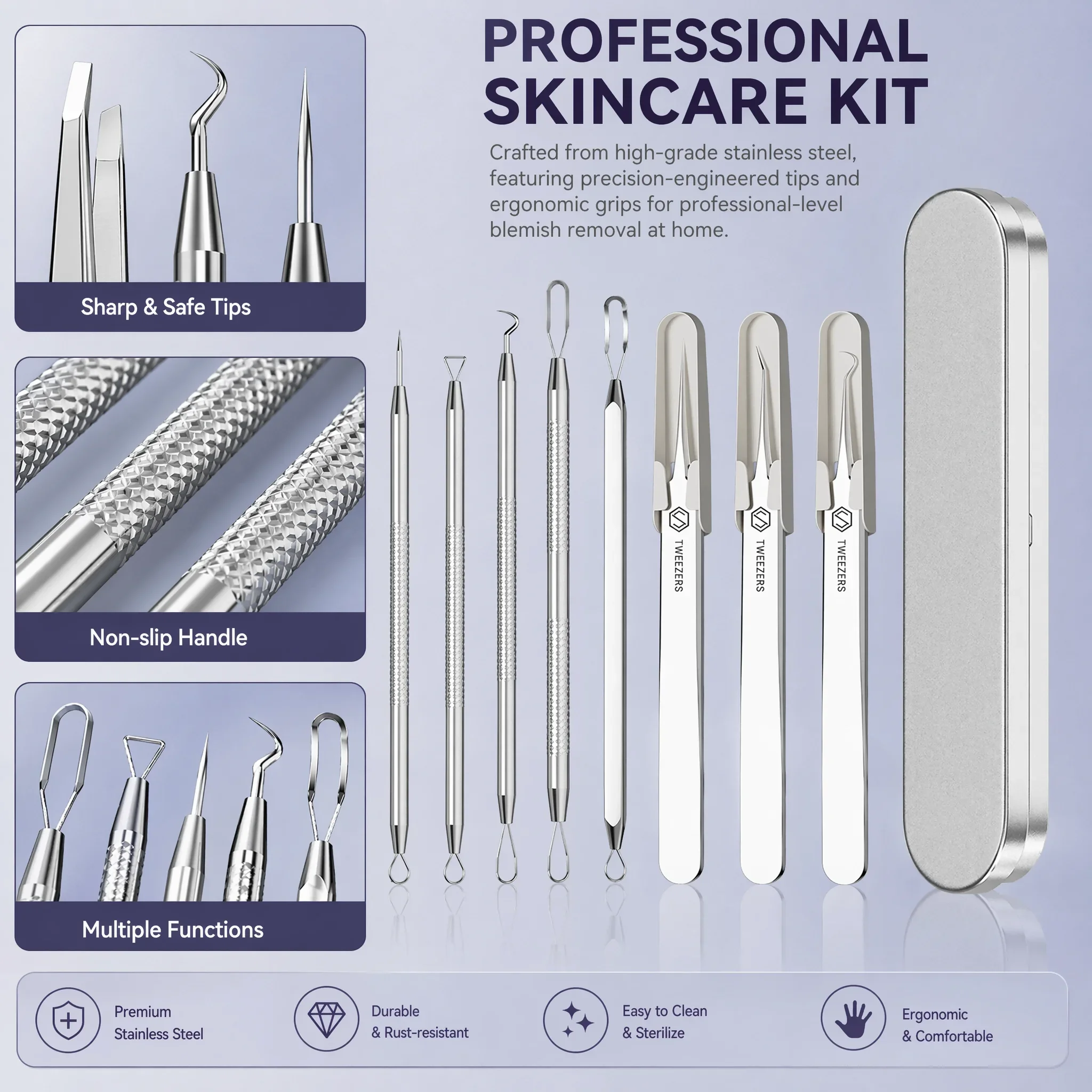 Stainless Steel Blackhead Remo - đánh giá và giá Luxury Skincare Acne